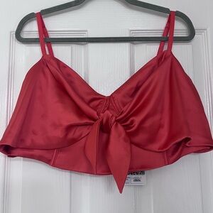 NWT - Vibrant Coral Corset Top